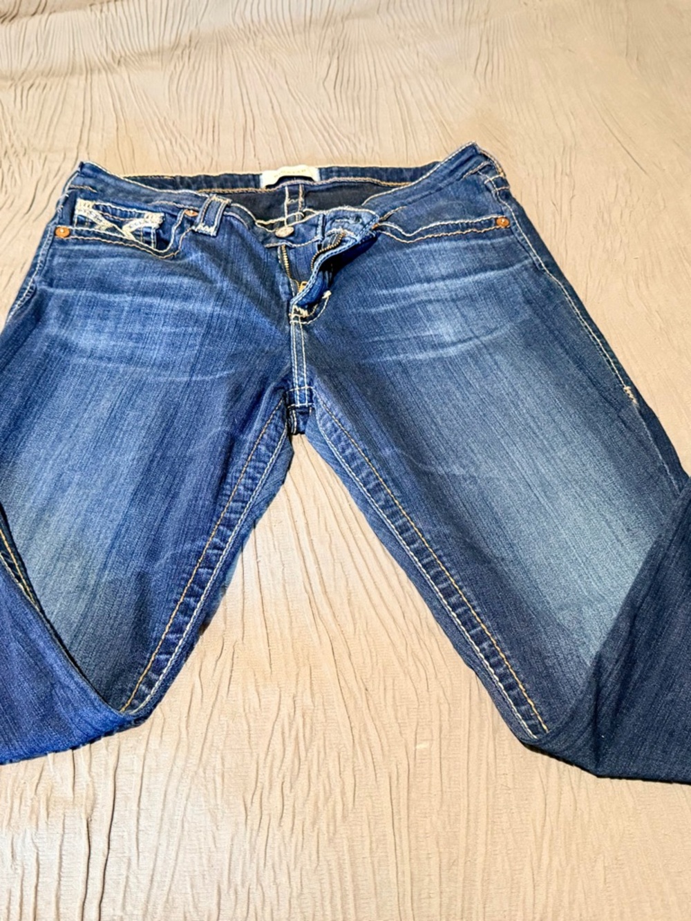 Big Star Blue Boot Cut Jeans with Embroidered Back Pockets - Picture 2 of 5